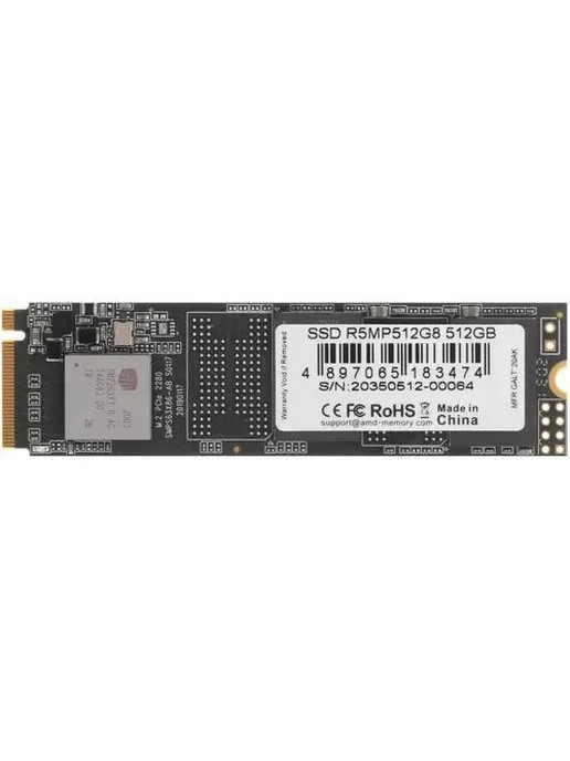 SSD-накопитель AMD Radeon R3 512GB M.2 2280 PCIe 4.0 NVMe (R3MP40512G8)