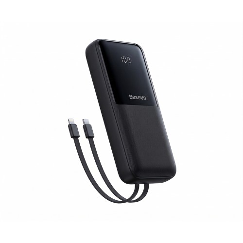 Внешний аккумулятор Baseus Dual-Cable Power Bank Display 20000mAh 22.5W Cosmic Black — купить в Казахстане | neom.kz