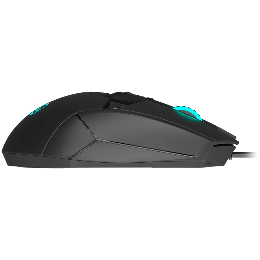 LORGAR Stricter 579, gaming mouse, 9 programmable buttons, Pixart PMW3336 sensor, DPI up to 12 000, 50 million clicks buttons lifespan, 2 switches, built-in display, 1.8m USB soft silicone cable, Matt UV coating with glossy parts and RGB lights with 4 LED – купить недорого с доставкой по Алматы и Казахстану фото 7
