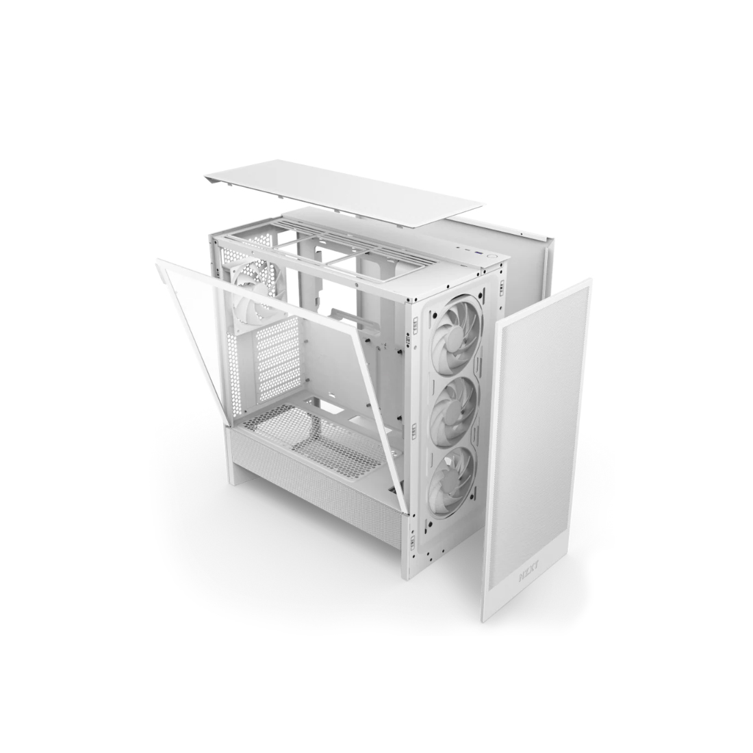 Компьютерный корпус NZXT H5 Flow RGB CC-H52FW-R1 White без Б/П фото 3