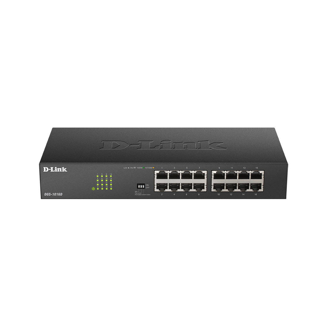 Коммутатор D-Link DGS-1016D/J1A, 16 портов 1 Гбит/с, неуправляемый – купить недорого с доставкой по Алматы и Казахстану