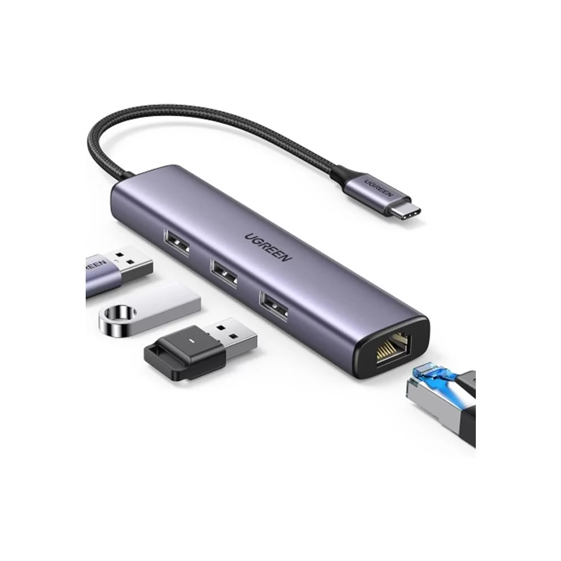 Мультифункциональный адаптер Ugreen CM475/60600 Type-C 4 в 1 Серый – купить недорого с доставкой по Алматы и Казахстану