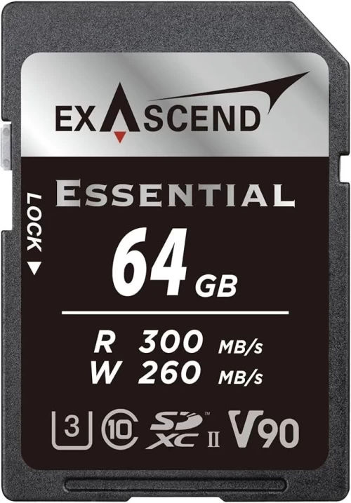 Карта памяти SD Exascend Essential, 64Gb, SDXC II, UHS-II (V90), R300/W260 — купить в Казахстане | neom.kz