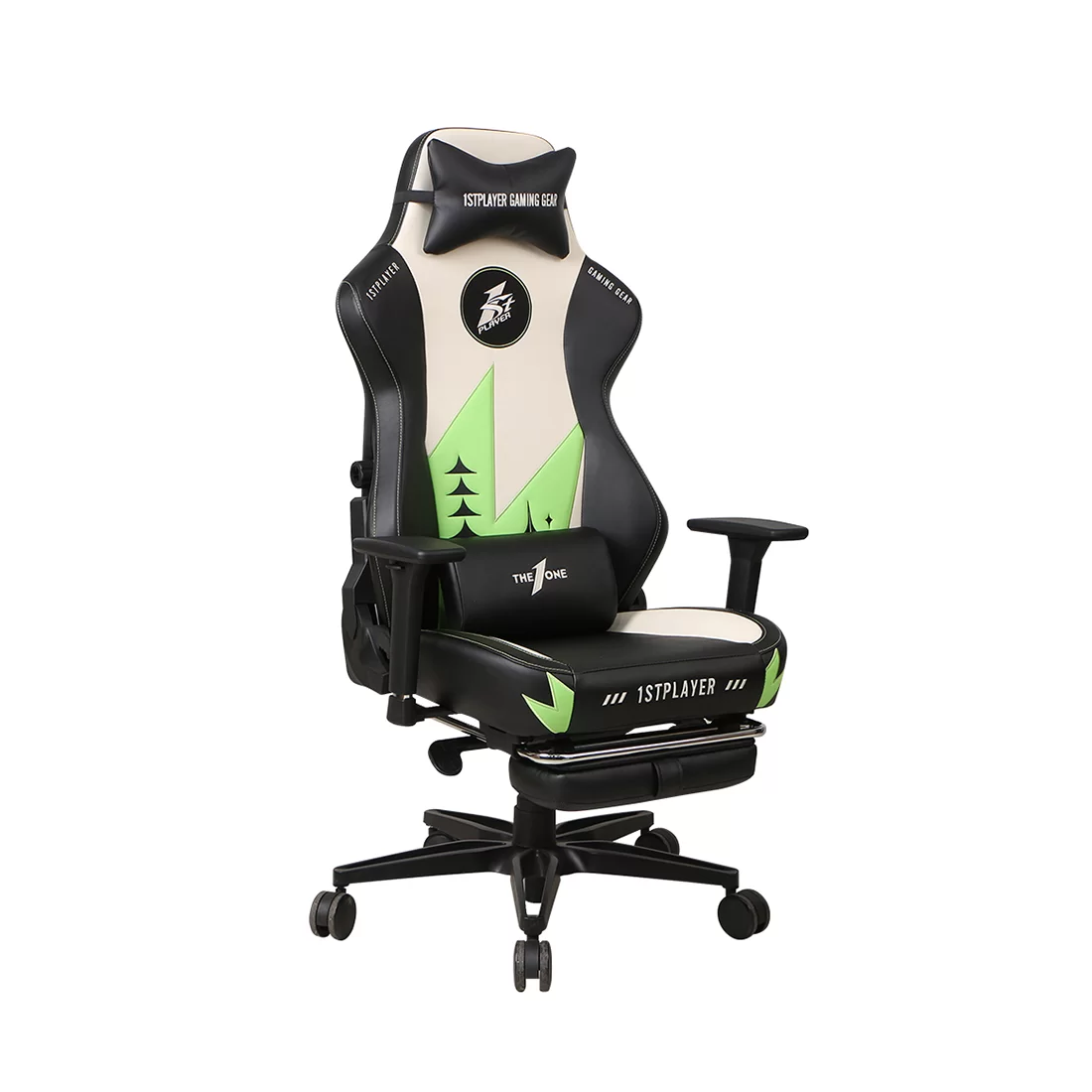 Игровое компьютерное кресло 1STPLAYER DUKE-FR-BKWHGE, экокожа, до 160 кг – купить недорого с доставкой по Алматы и Казахстану фото 2