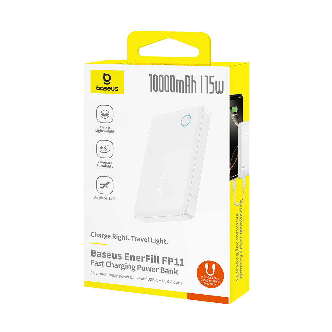 Внешний аккумулятор Baseus EnerFill FP11 10000mAh 15W Black (P1008210C123-00) – купить недорого с доставкой по Алматы и Казахстану