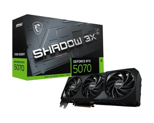 Видеокарта MSI GeForce RTX 5070 12G SHADOW 3X, 12Gb GDDR7 192-bit 1xHDMI 3xDP G5070-12S3