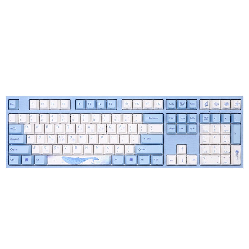 Клавиатура игровая механическая проводная Varmilo Sea Melody VEM108 EC V2 Daisy, 108 клавиш, ANSI, голубая (A36A038A8A3A01A033) — купить в Казахстане | neom.kz