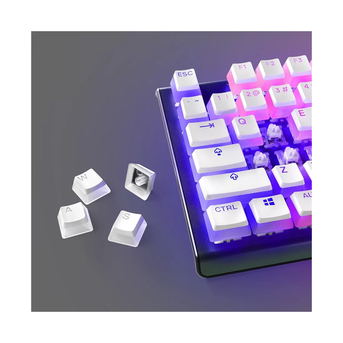 Набор кнопок на клавиатуру Steelseries PrismCAPS White- US (White) – купить недорого с доставкой по Алматы и Казахстану фото 3