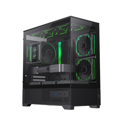 Корпус Gamemax VISTA 2 MB, Mini Tower, черный, без БП