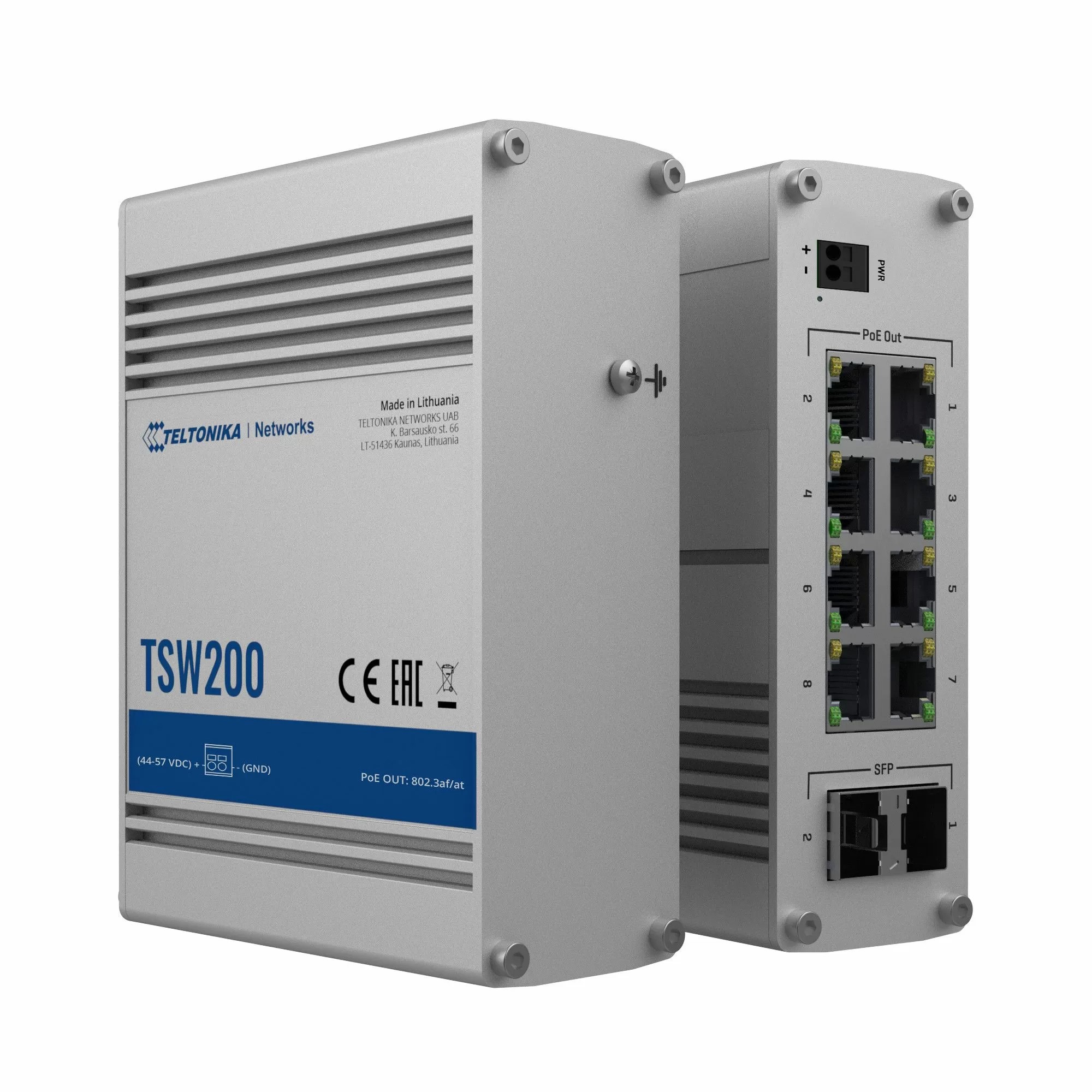 Коммутатор Teltonika TSW200000010, 10 портов 1 Гбит/с, PoE+, неуправляемый — купить в Казахстане | neom.kz