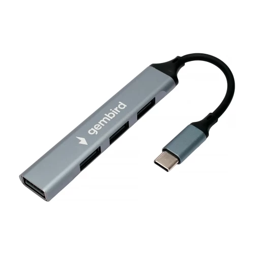USB-хаб Gembird UHB-C201, подключение USB-C, 4 порта USB 2.0 — купить в Казахстане | neom.kz