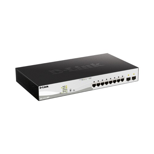 Коммутатор D-Link DGS-1210-10MP/FL2A, 8 портов 1 Гбит/с, 2×SFP, PoE+, управляемый L2 — купить в Казахстане | neom.kz