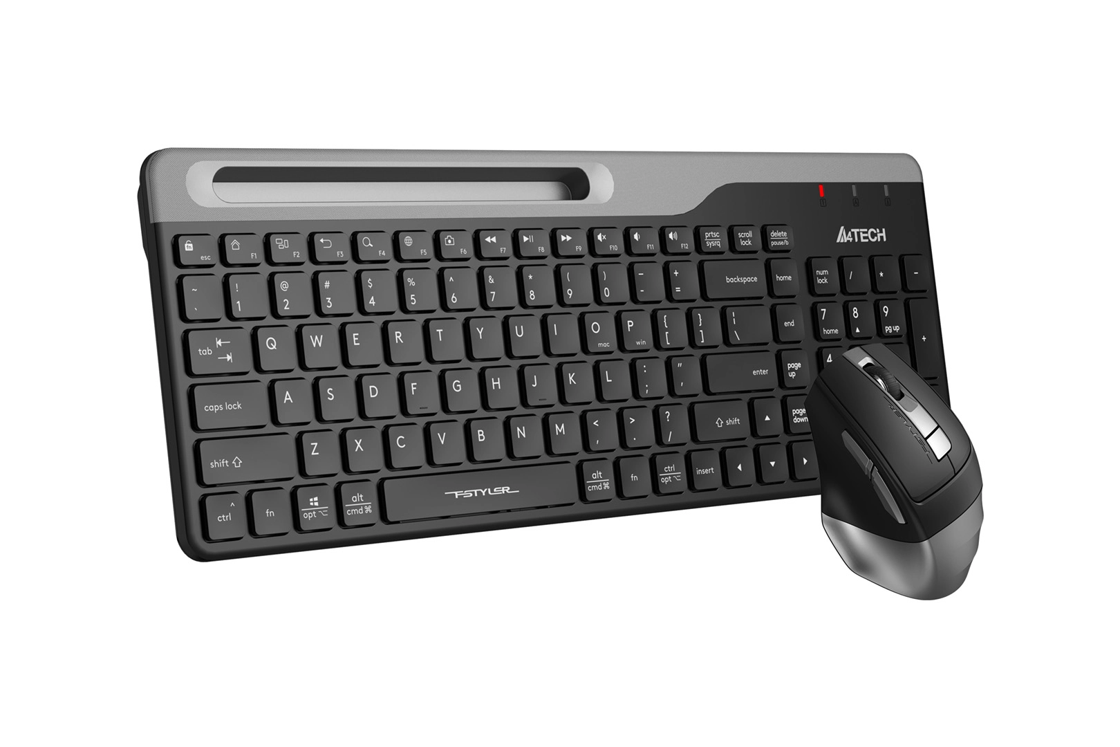 Комплект клавиатура + мышь беспроводной A4Tech Fstyler FB2535C-Smoky, серый