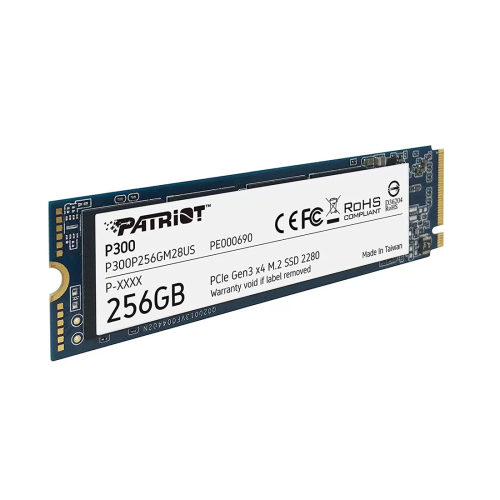 Накопитель SSD Patriot P300, 256 ГБ, M.2, PCIe 3.0