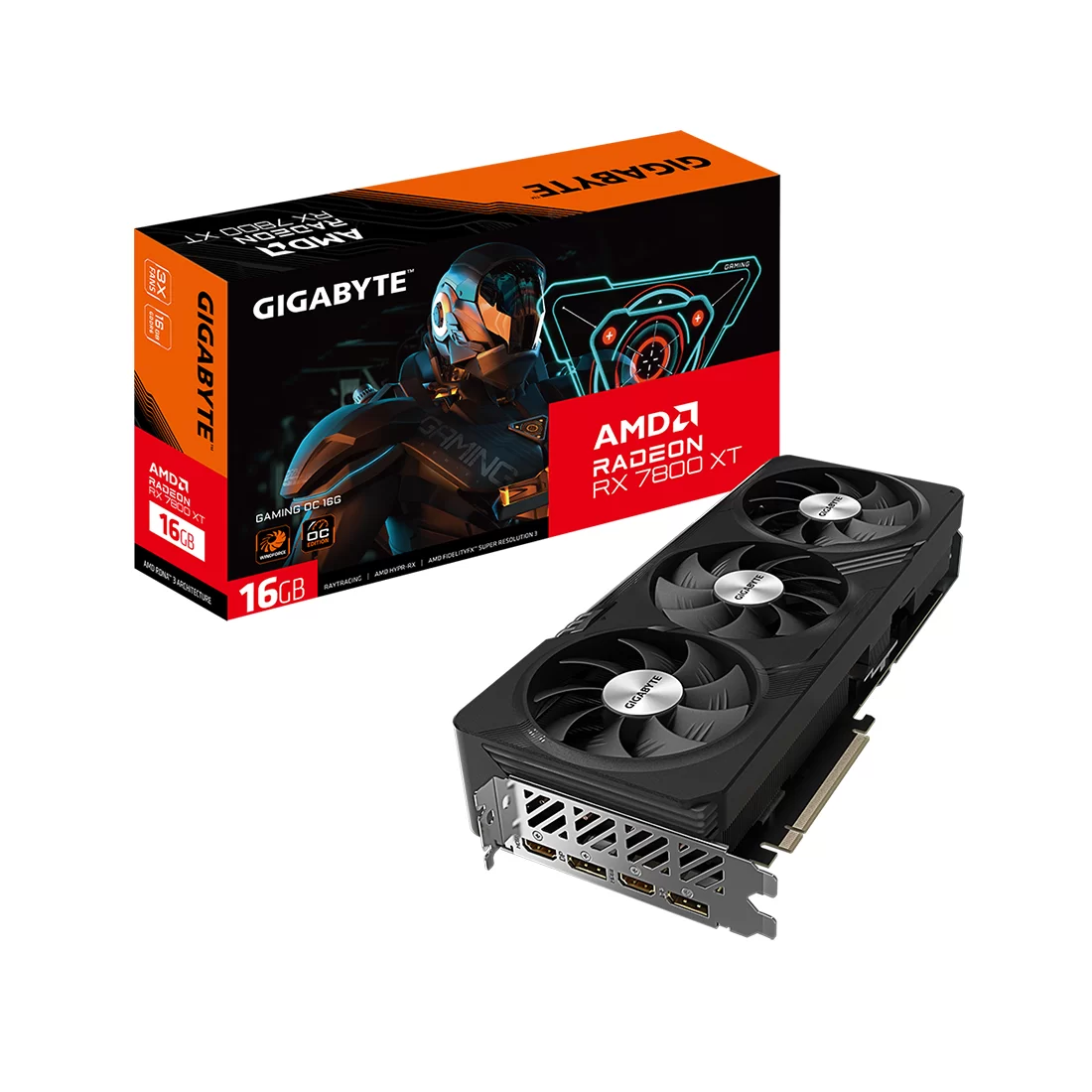 Видеокарта Gigabyte RX 7800 XT Gaming OC, 16 ГБ, GDDR6 — фото, цена, характеристики и купить в Казахстане | neom.kz