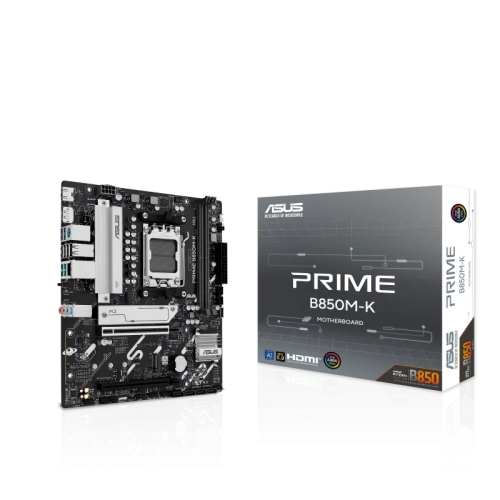 Материнская плата ASUS PRIME B850M-K AM5 2xDDR5 4xSATA3 RAID 2xM.2 HDMI DP mATX – купить недорого с доставкой по Алматы и Казахстану