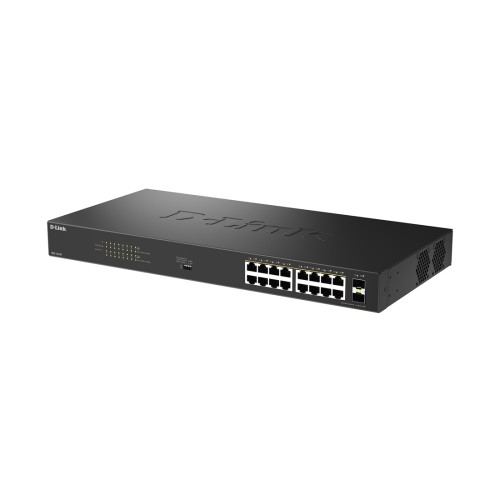 Коммутатор D-Link DGS-1018P/B1A, 16 портов 1 Гбит/с, 2×SFP, PoE — купить в Казахстане | neom.kz