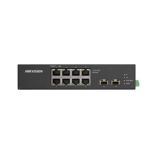 Коммутатор Hikvision DS-3T0510HP/No Power unit, 8 портов 1 Гбит/с, 2×SFP, PoE++, неуправляемый — купить в Казахстане | neom.kz