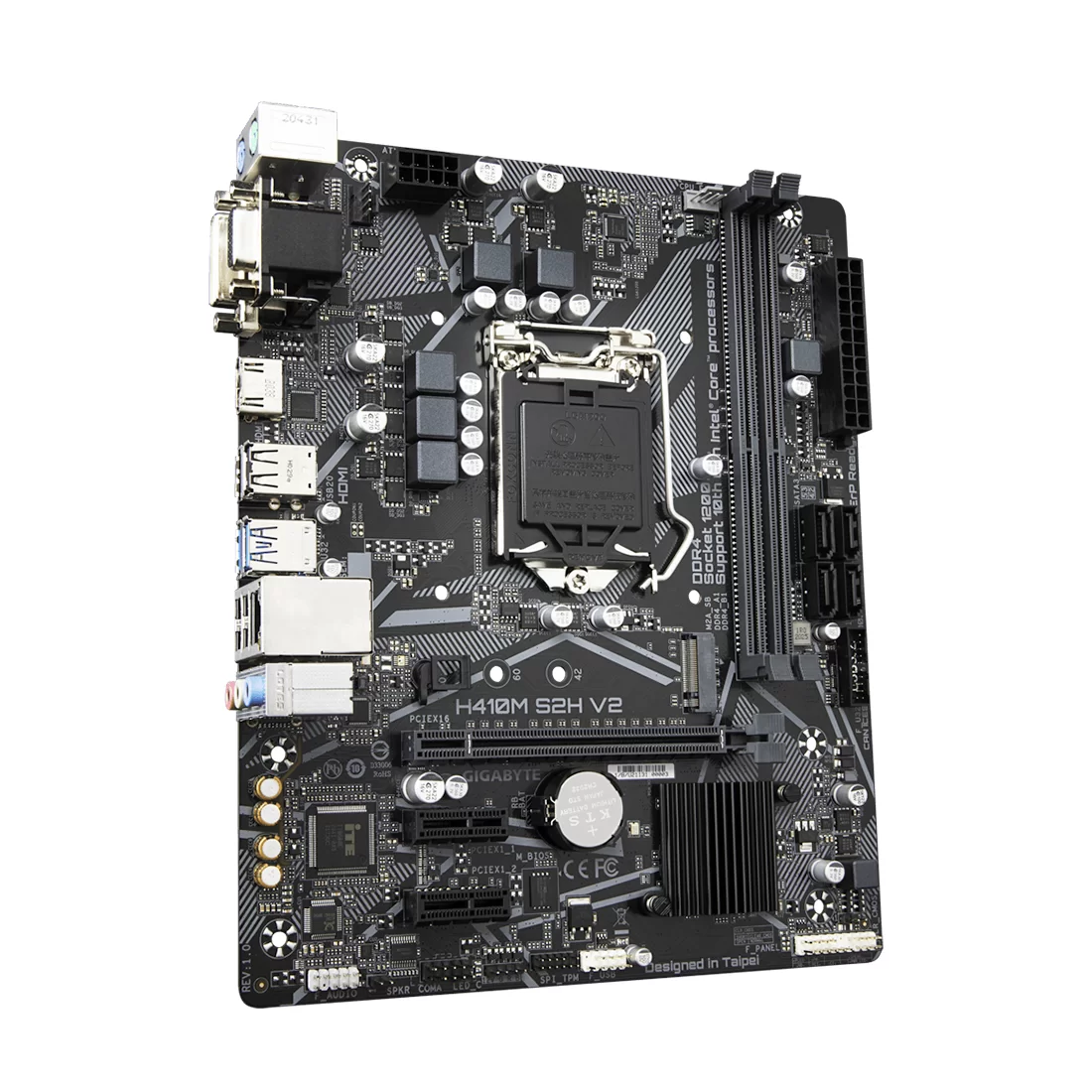 Материнская плата Gigabyte GA-H410M S2H V2, LGA1200 – купить недорого с доставкой по Алматы и Казахстану
