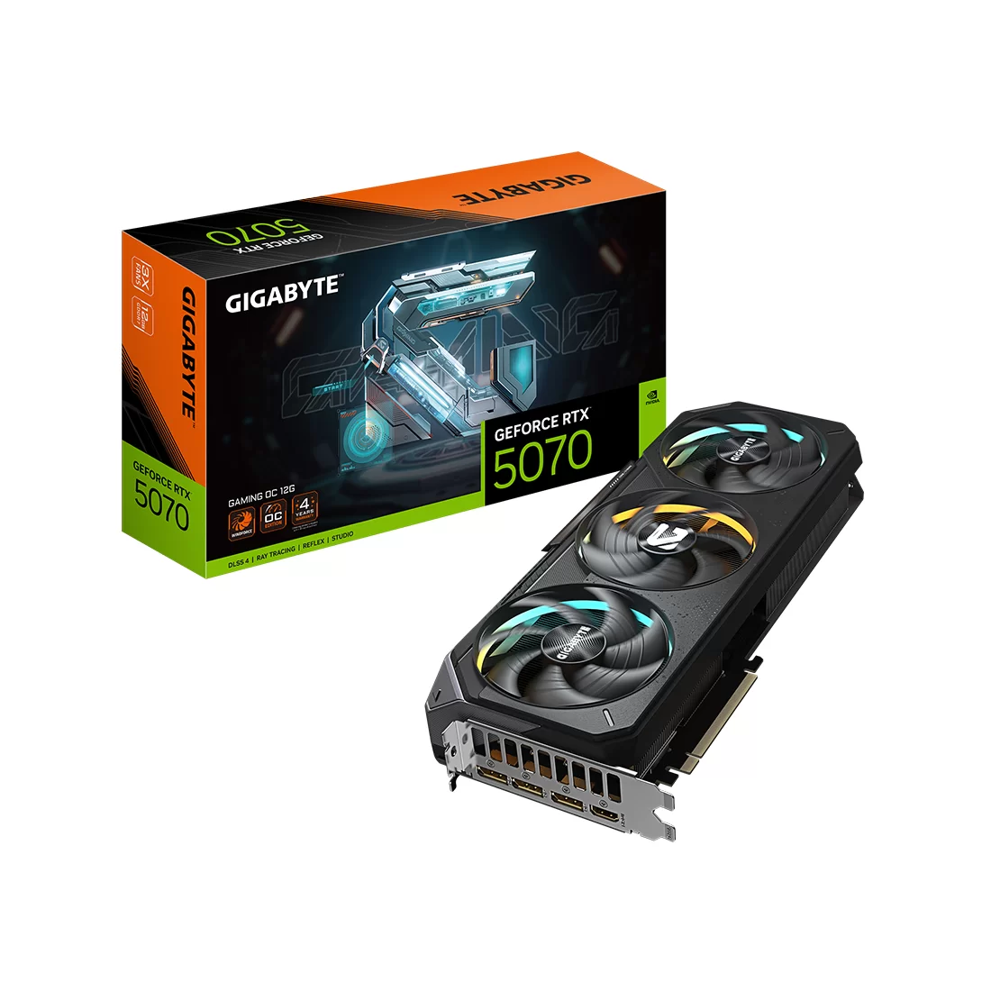 Видеокарта Gigabyte RTX 5070 Gaming OC, 12 ГБ, GDDR7 – купить недорого с доставкой по Алматы и Казахстану