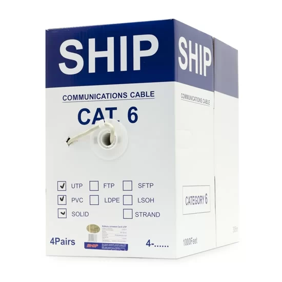 Кабель сетевой SHIP D165-P Cat.6 UTP 30В PVC – купить недорого с доставкой по Алматы и Казахстану