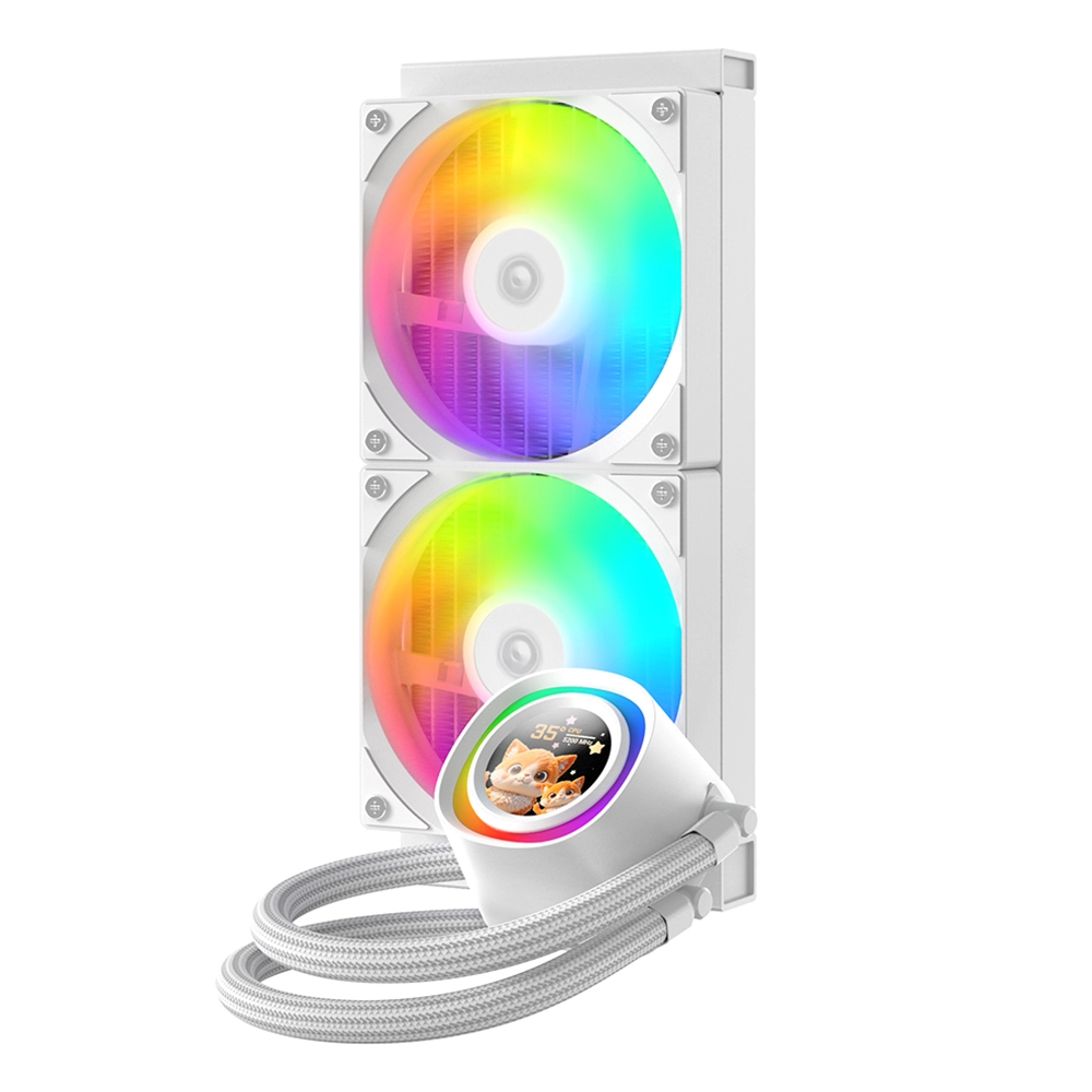 Система водяного охлаждения ID-Cooling FX240 LCD White 240 мм – купить недорого с доставкой по Алматы и Казахстану