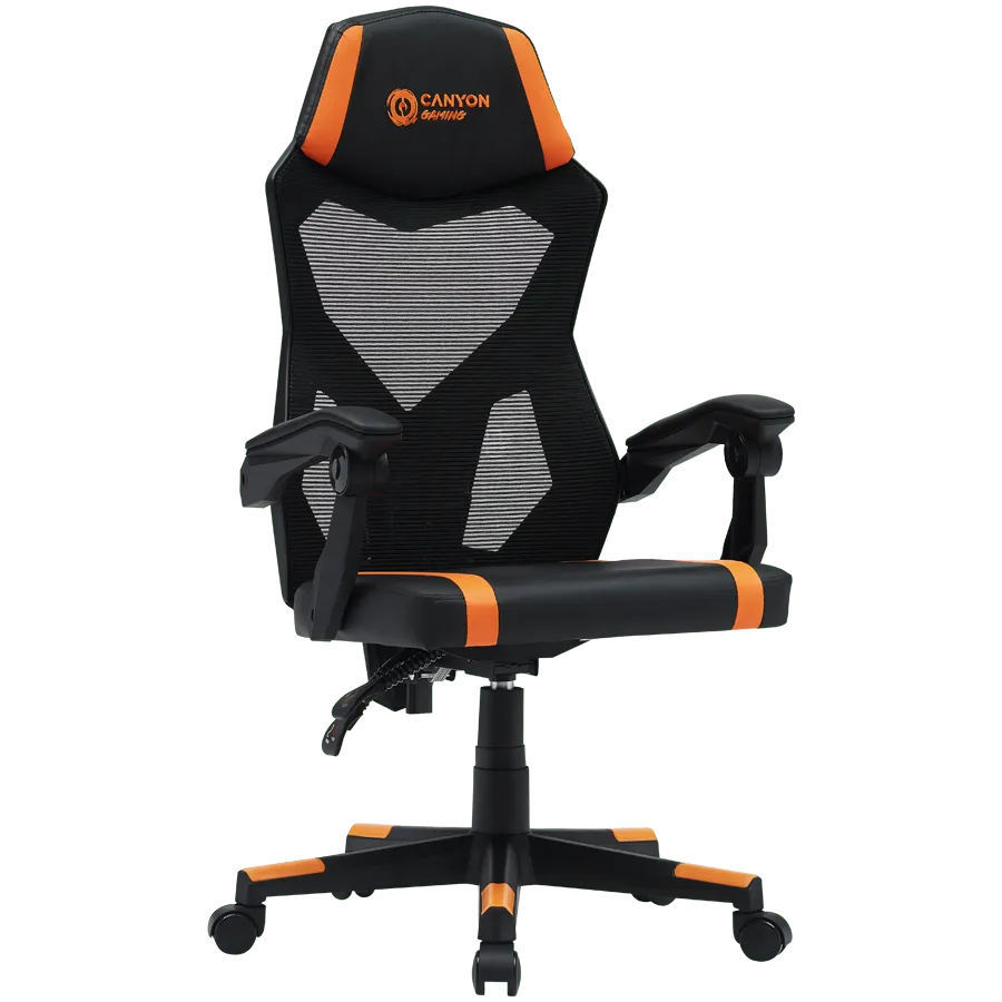 Игровое компьютерное кресло CANYON Flow Mesh, сетка, оранжевое (CNE-MCH01) – купить недорого с доставкой по Алматы и Казахстану фото 3