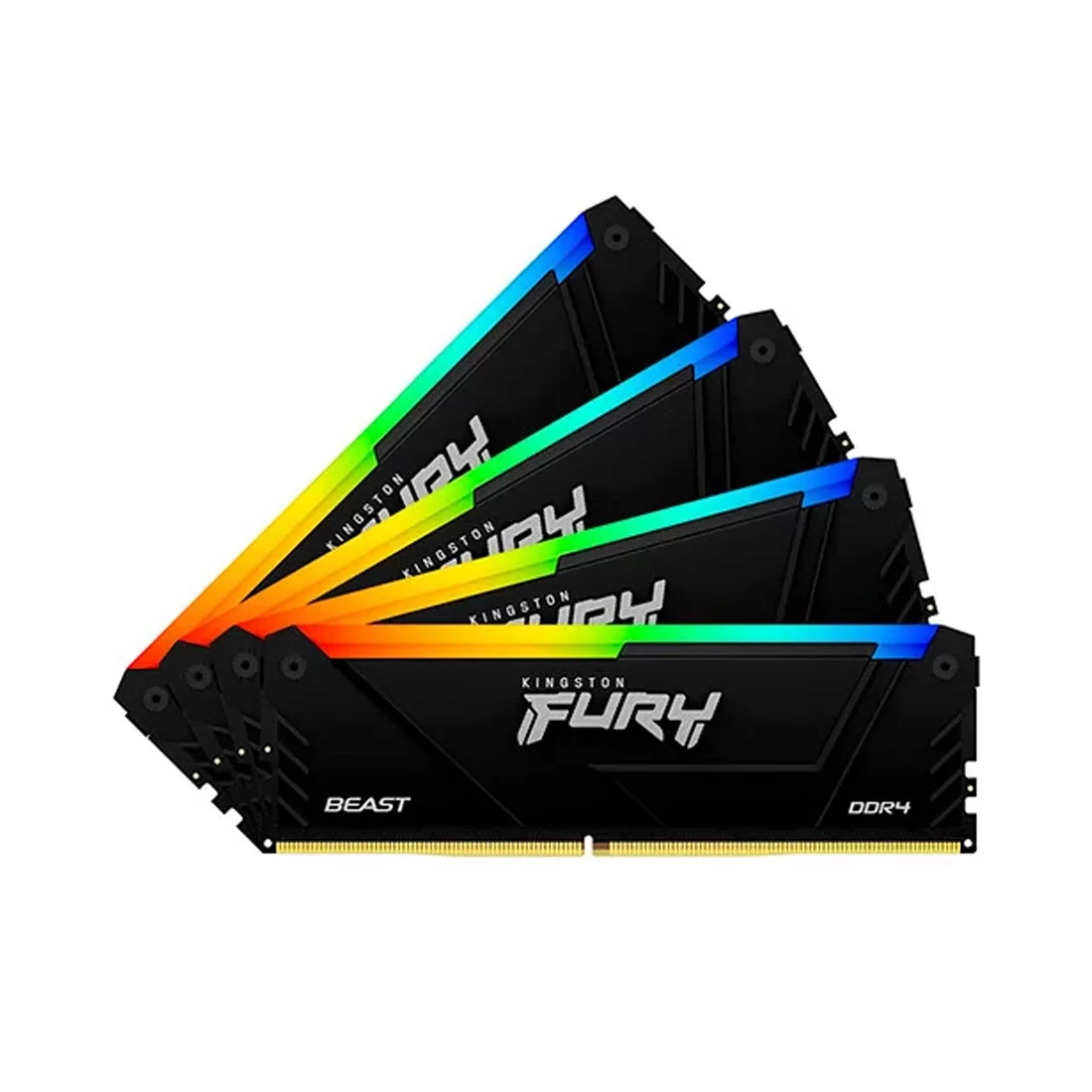 Комплект модулей памяти Kingston FURY Beast RGB KF436C18BB2AK4/128 DDR4 128GB (Kit 4x32GB) 3600MHz – купить недорого с доставкой по Алматы и Казахстану