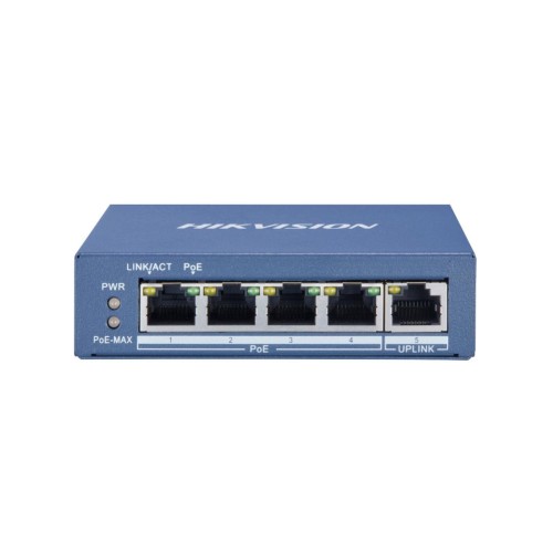 Коммутатор Hikvision DS-3E0505P-E/M(B), 5 портов 1 Гбит/с, PoE, неуправляемый — купить в Казахстане | neom.kz