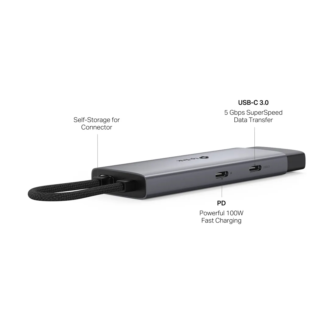 USB-хаб TP-Link UH5020C 5-в-1, подключение USB-C, HDMI, зарядка PD 100 Вт – купить недорого с доставкой по Алматы и Казахстану