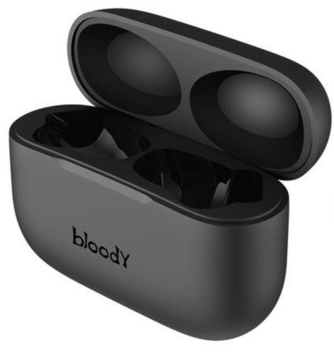 Наушники игровые TWS A4Tech Bloody M30-Black+, чёрные/красные