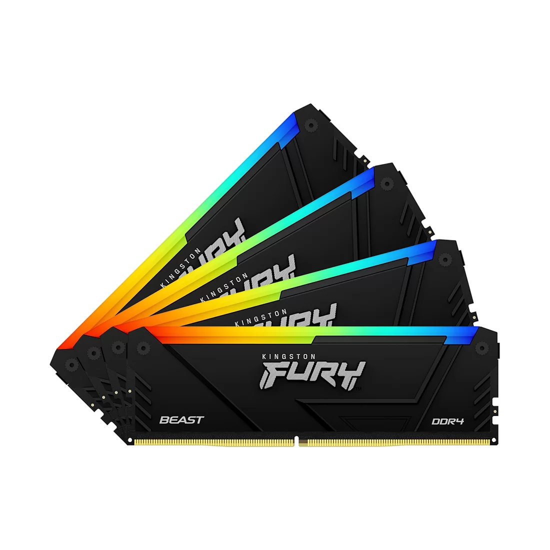 DDR-4 DIMM 64 GB 3200 MHz Kingston Fury Beast RGB, 4x 16 GB Kit, BOX – купить недорого с доставкой по Алматы и Казахстану