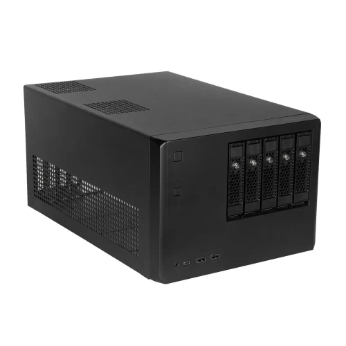 NAS chassis Silverstone CS351, mATX, 5 hotswap 3.5" bays — купить в Казахстане | neom.kz