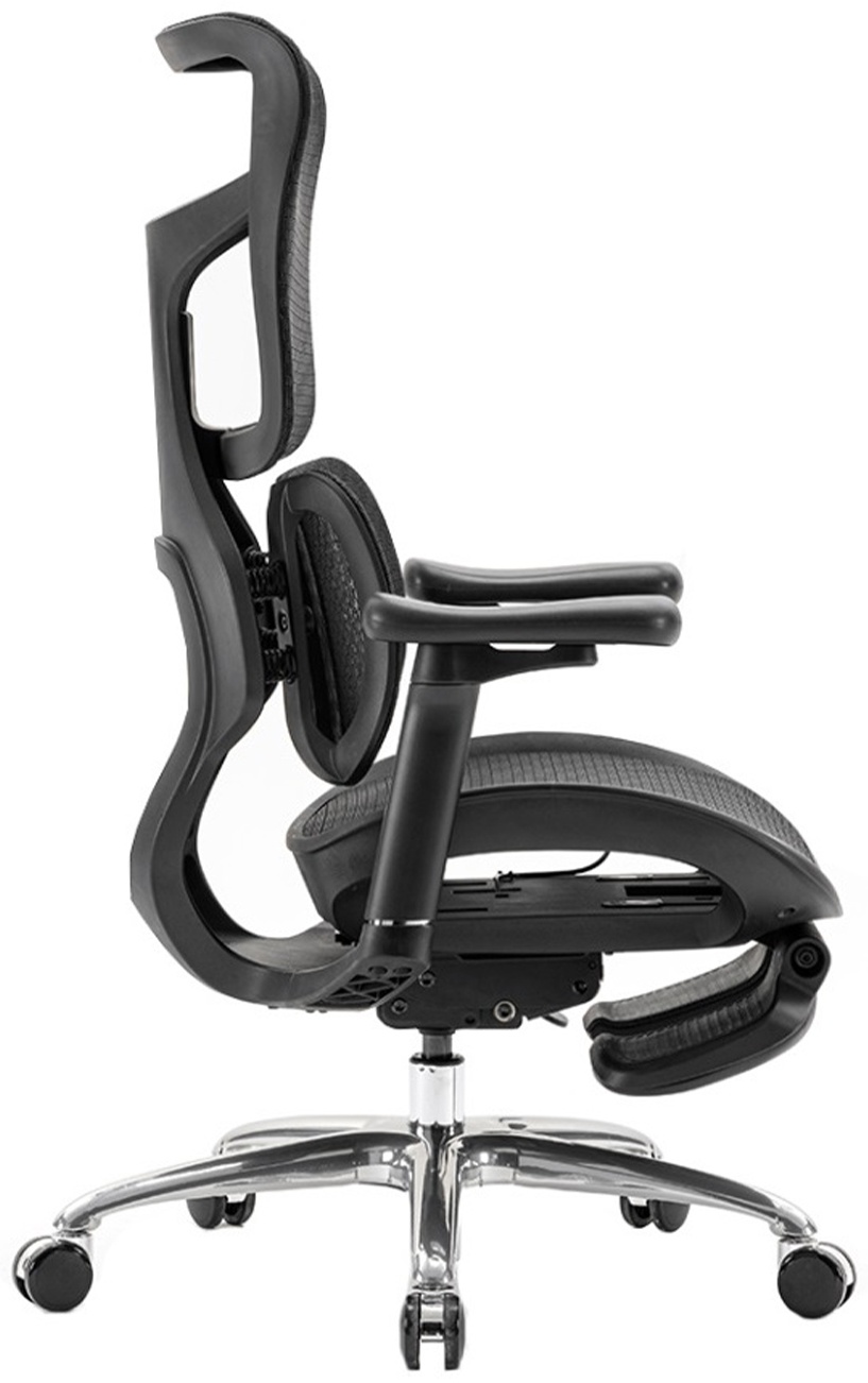 Офисное компьютерное кресло Sihoo S100-B302-JT, сетка, чёрное фото 3