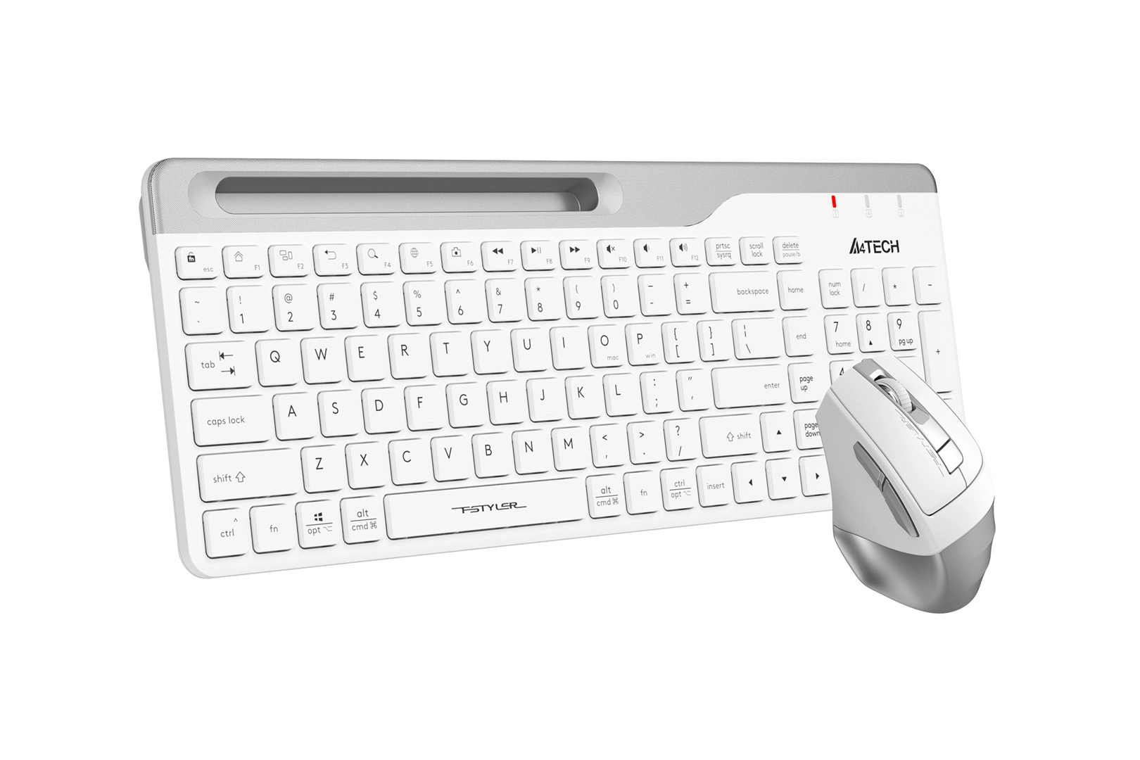Комплект клавиатура + мышь беспроводной A4Tech Fstyler FB2535C-Icy v2, белый