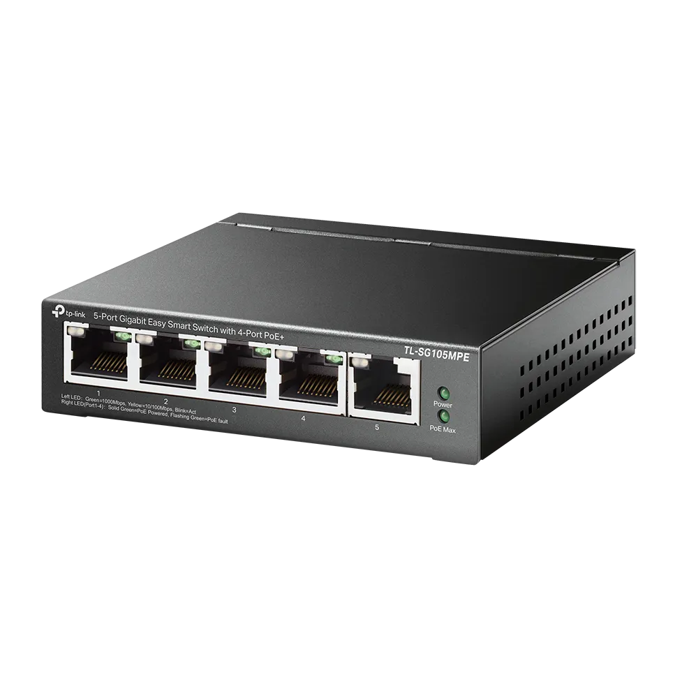 Коммутатор TP-Link TL-SG105MPE, 1 Гбит/с, PoE+, управляемый L2