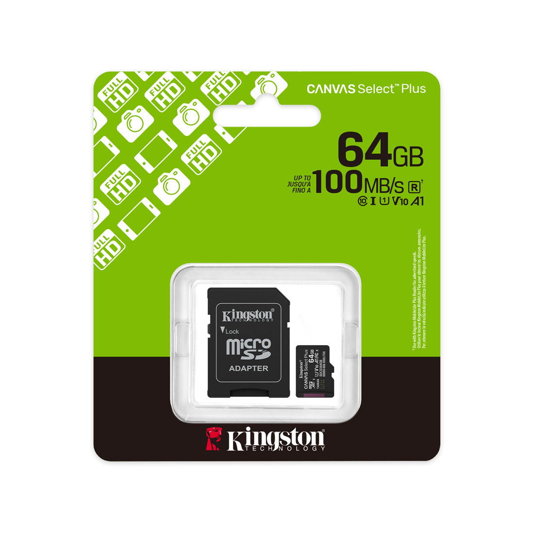 Карта памяти Kingston SDCS3/64GB Canvas Select Plus A1 U1 V10 64GB – купить недорого с доставкой по Алматы и Казахстану