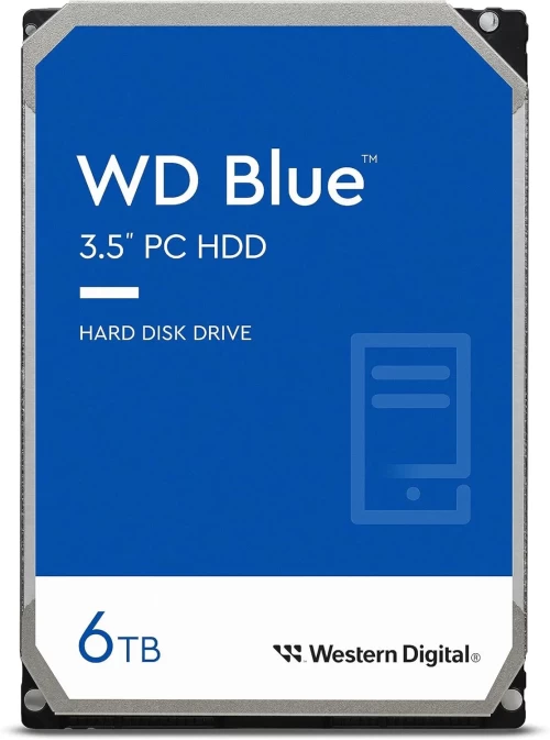 Жёсткий диск HDD 6 Tb SATA 6Gb/s Western Digital Blue WD60EZAX 3.5" 5400rpm 256Mb
