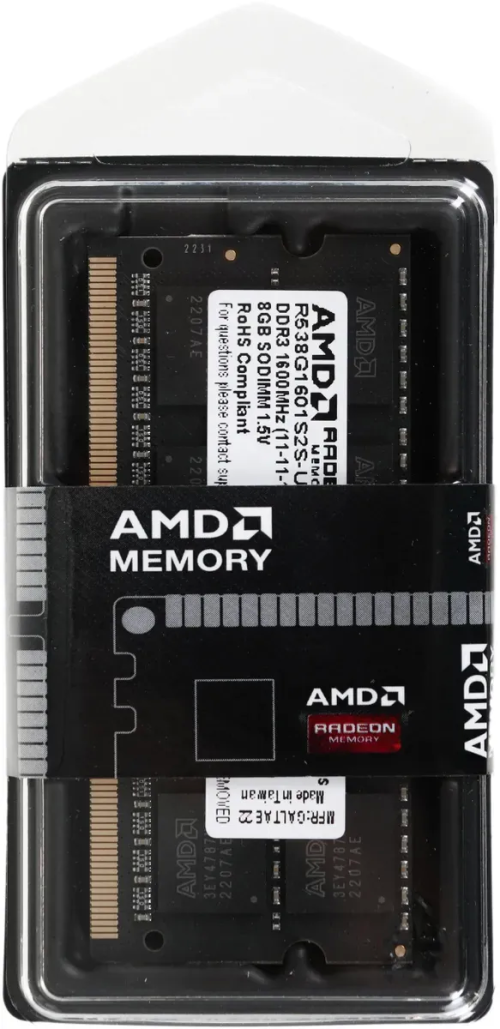 Оперативная память для ноутбука 8Gb DDR3 1600MHz AMD Radeon R5 Entertainment Series R538G1601S2S-U — оперативная память RAM