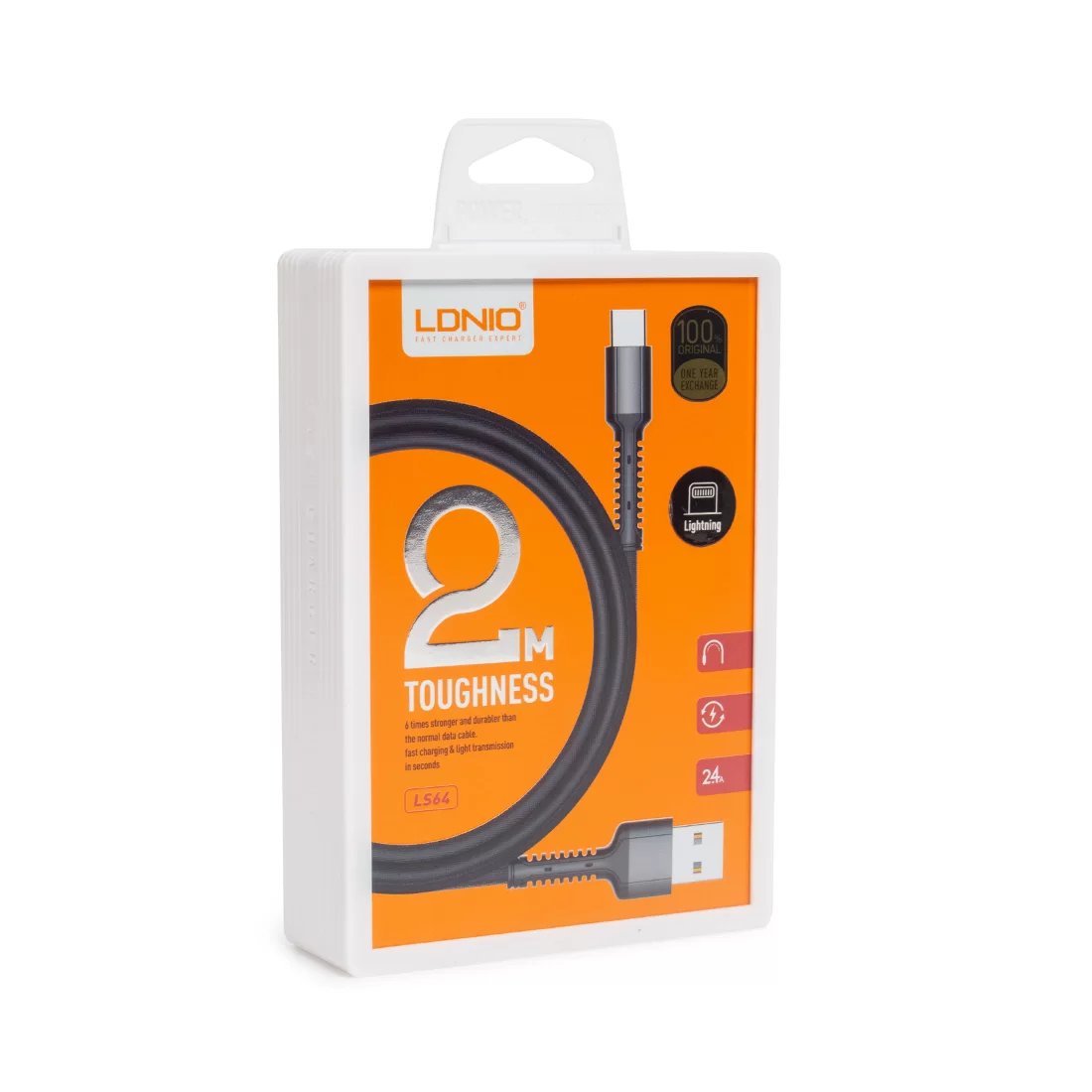 Интерфейсный кабель LDNIO Lightning LS64 Fast 2м Серый – купить недорого с доставкой по Алматы и Казахстану