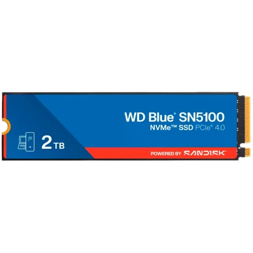 SSD-накопитель Sandisk WD Blue SN5100 2TB M.2 2280 PCIe 4.0 NVMe (WDS200T5B0E-00CPE0)