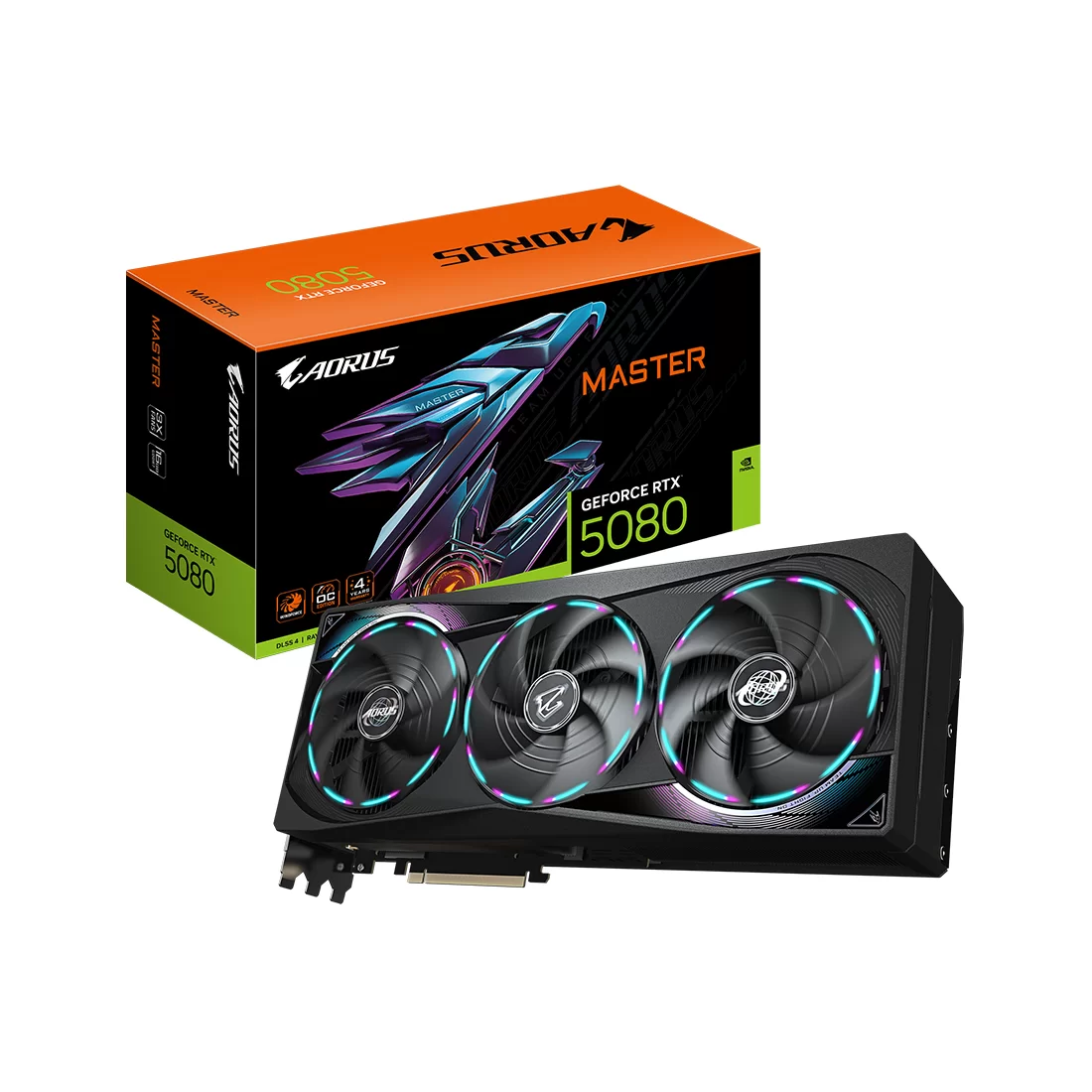 Видеокарта Gigabyte GeForce RTX 5080 Aorus Master 16GB GDDR7 (GV-N5080AORUS M-16GD)
