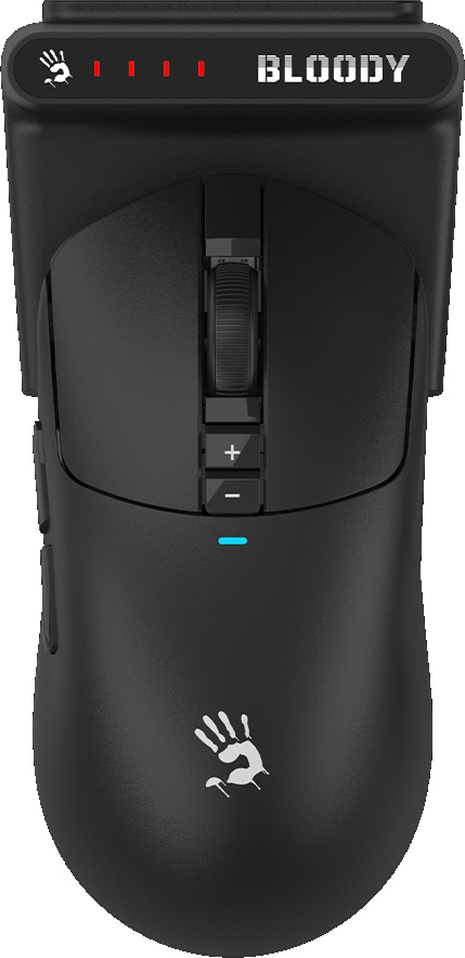 Мышь игровая беспроводная A4Tech Bloody R72 Ultra Duo, 7 кнопок, 20000 dpi, чёрная
