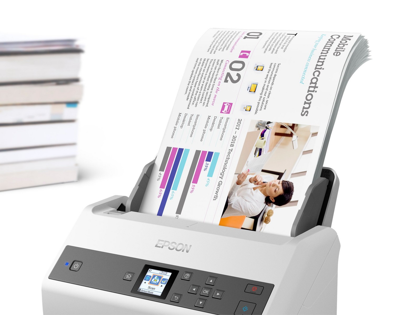 Сканер Epson WorkForce DS-970, протяжный, A4, 85 стр/мин (B11B251401) сканер фото 5