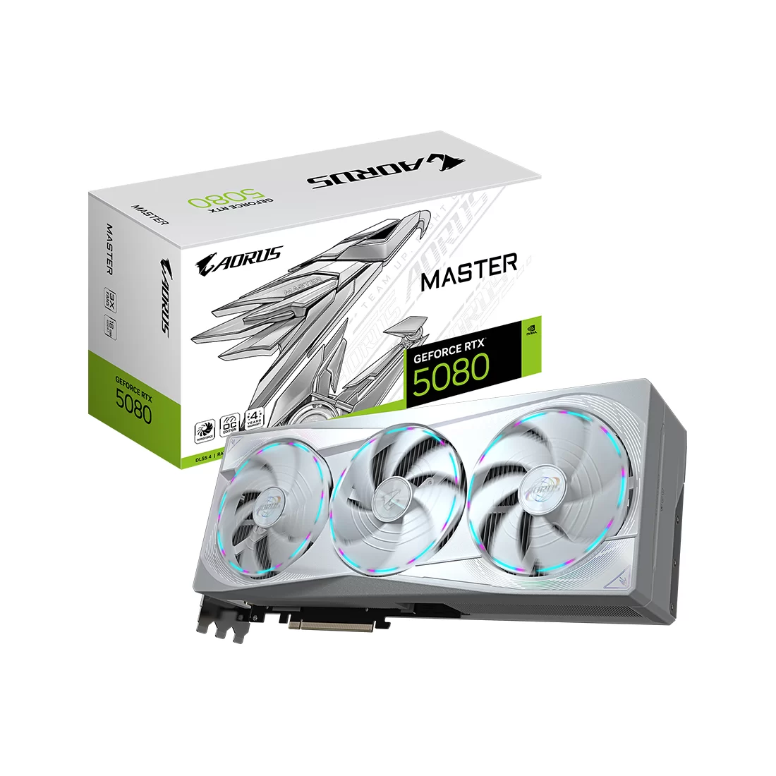 Видеокарта Gigabyte RTX 5080 Aorus Master Ice, 16 ГБ, GDDR7