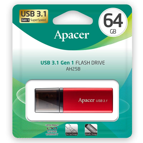 USB-накопитель Apacer AH25B, 64 ГБ, USB 3.1 – купить недорого с доставкой по Алматы и Казахстану