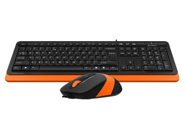 Комплект клавиатура + мышь проводной A4Tech Fstyler F1010-ORANGE, оранжевый фото 2