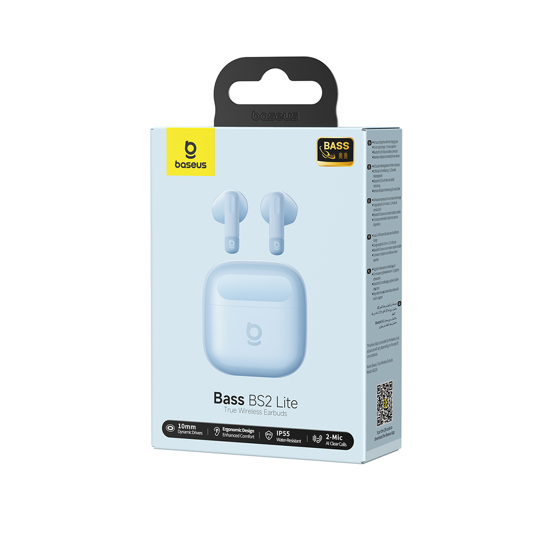 Наушники TWS Baseus Bass BS2 Lite Galaxy Blue (A0010A05), синие – купить недорого с доставкой по Алматы и Казахстану фото 3