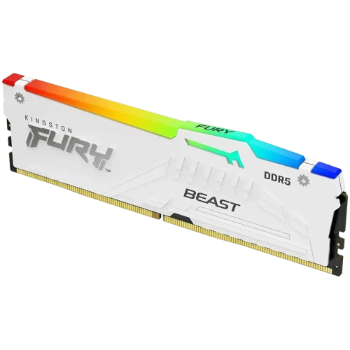 Kingston 16GB 6000MT/s DDR5 CL30 DIMM FURY Beast White RGB EXPO — оперативная память RAM