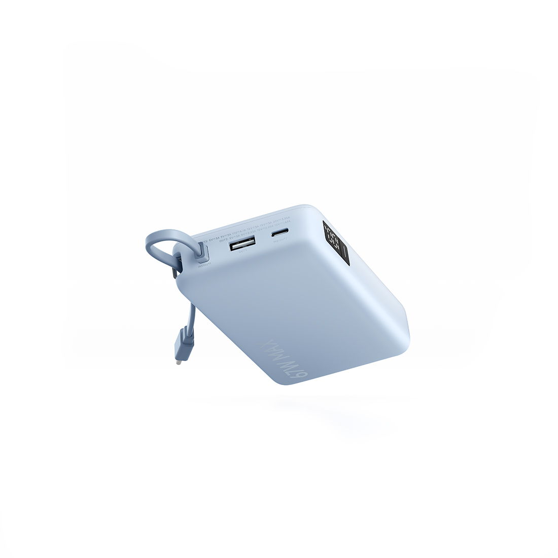 Внешний аккумулятор Xiaomi 67W Power Bank 10000 (Integrated Cable) Ice Blue – купить недорого с доставкой по Алматы и Казахстану